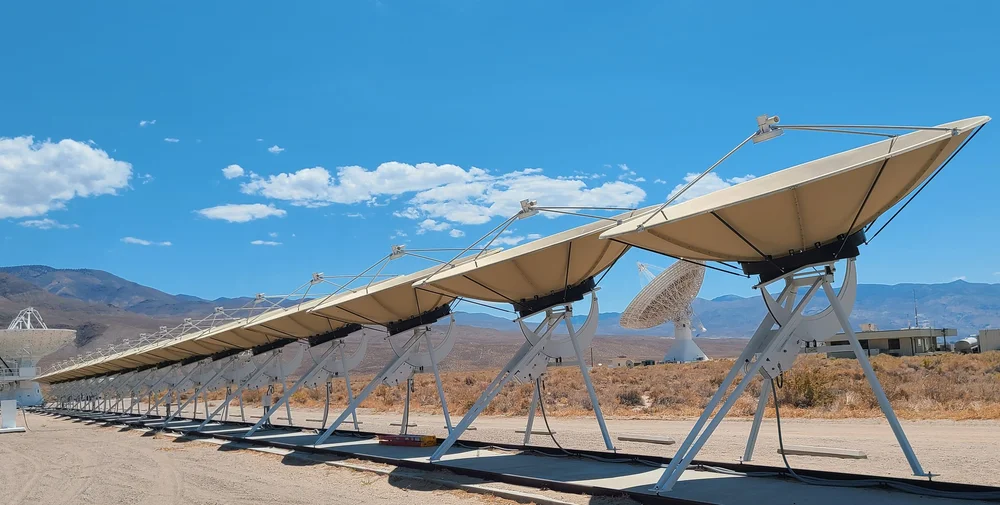 DSA-110 telescope array of dish antennas.